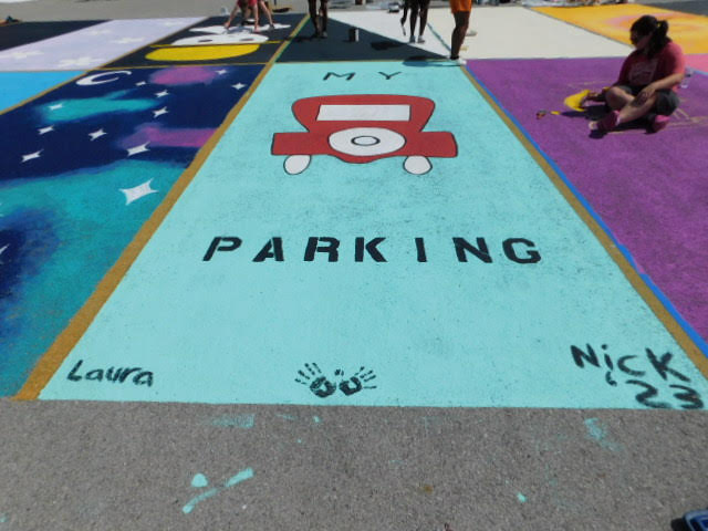 Seniors Express Themselves By Painting Parking Spaces