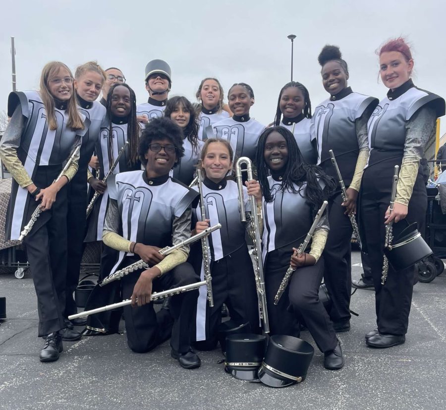 The Marian Catholic Marching Band ahead of Grand Nationals held last weekend in Indianapolis.